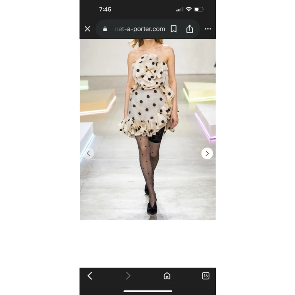 Zimmermann Black and White Polka Dot Crush Ruffle Mini Dress Size 4/6 (1) - Picture 5 of 13